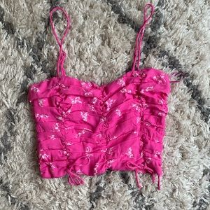 Isabelles Cabinet Electric Love Fuchsia Floral Top